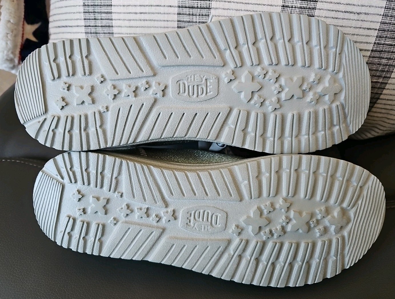 Hey Dude Wendy Funk Sparkle Shoe, Size 7, Silver, Brand New -no Box