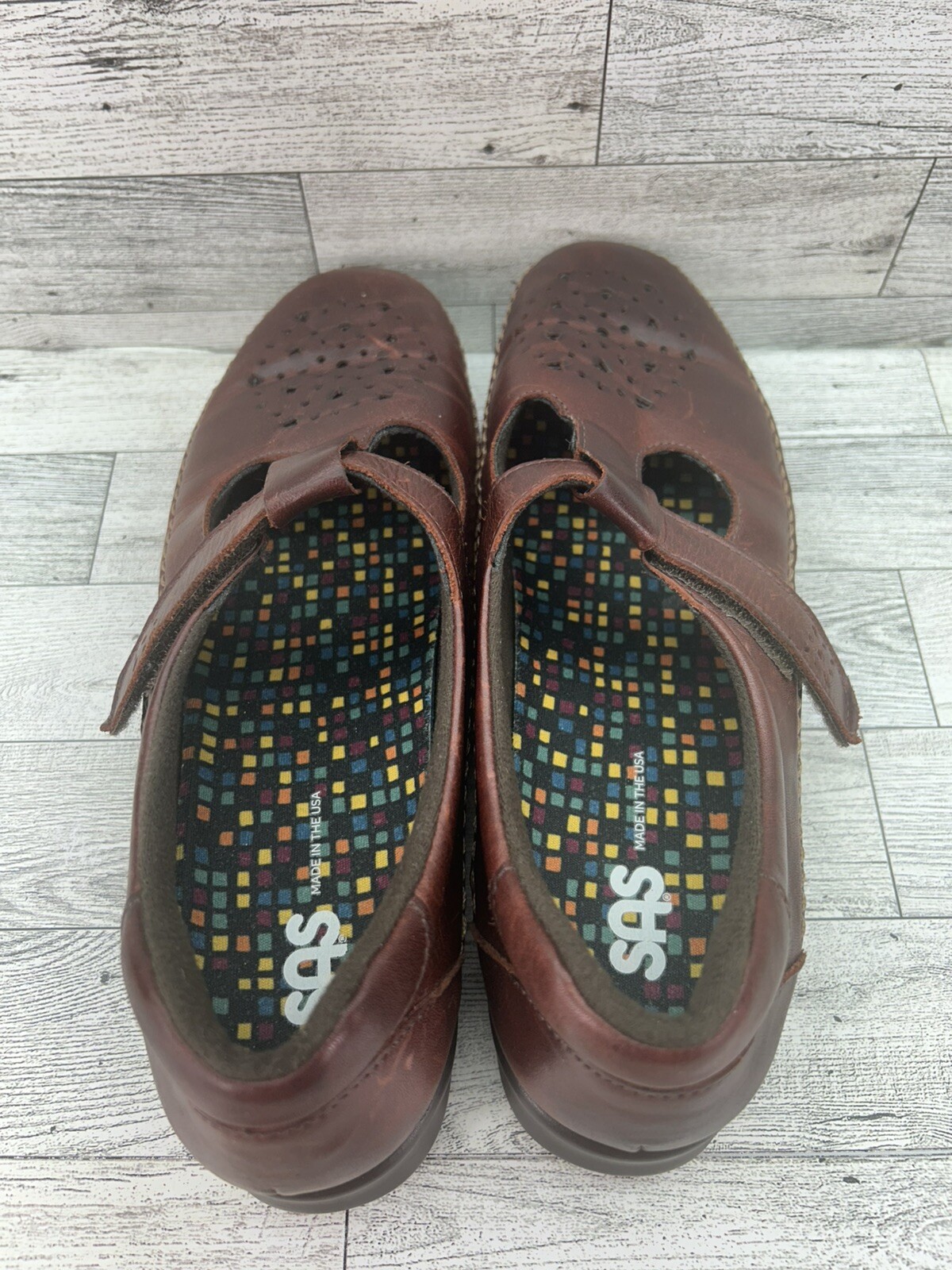 SAS Shoes Womens Size 10N Walnut Willow Mary Jane Tripad Comfort Slip On USA