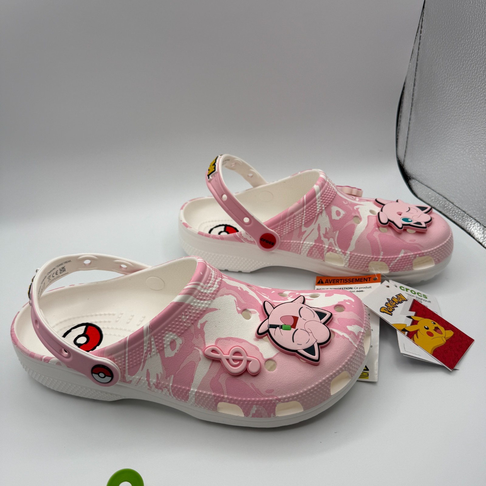 Crocs JigglyPuff Pink/Multicolor Classic Crocs M8/W10 NWT Lights Up/Glow (B-46)