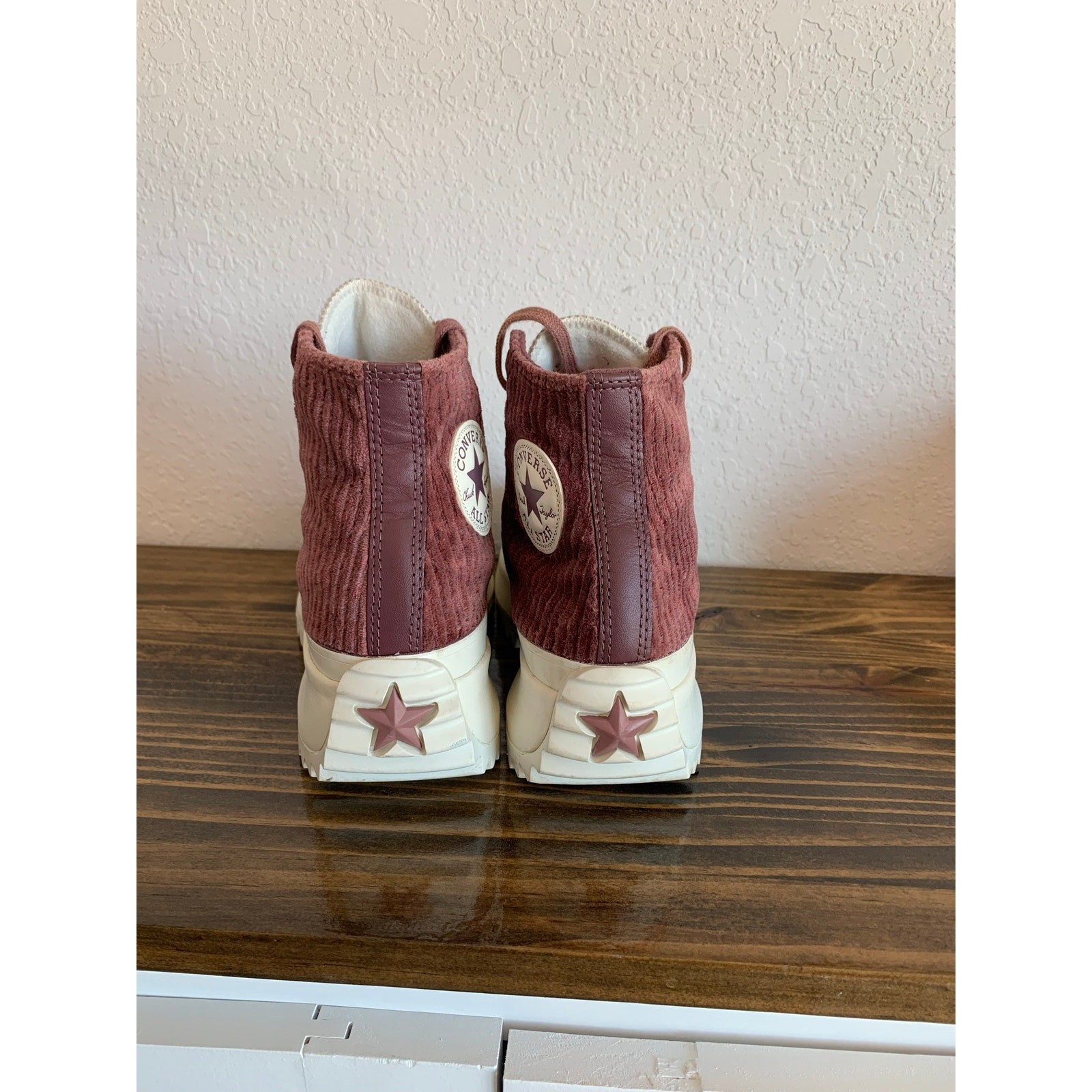 Converse Run Star Hike Shoes Corduroy Platform Size Women’s 8 Plum Purple