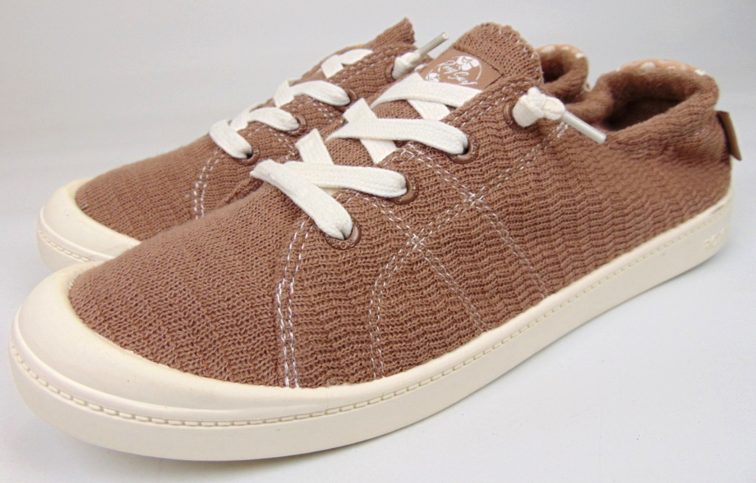 Roxy Bayshore Plus Casual Sneakers Women’s Size 11.0 M, Beige Lace Up Shoes