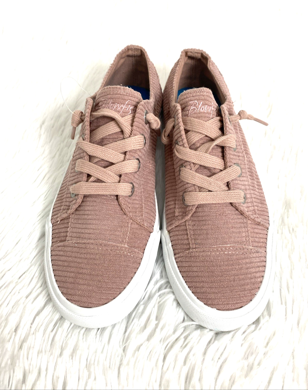 Blowfish Malibu Maxine Sneakers Shoes Womens Pink Cotton Corduroy Lace Up