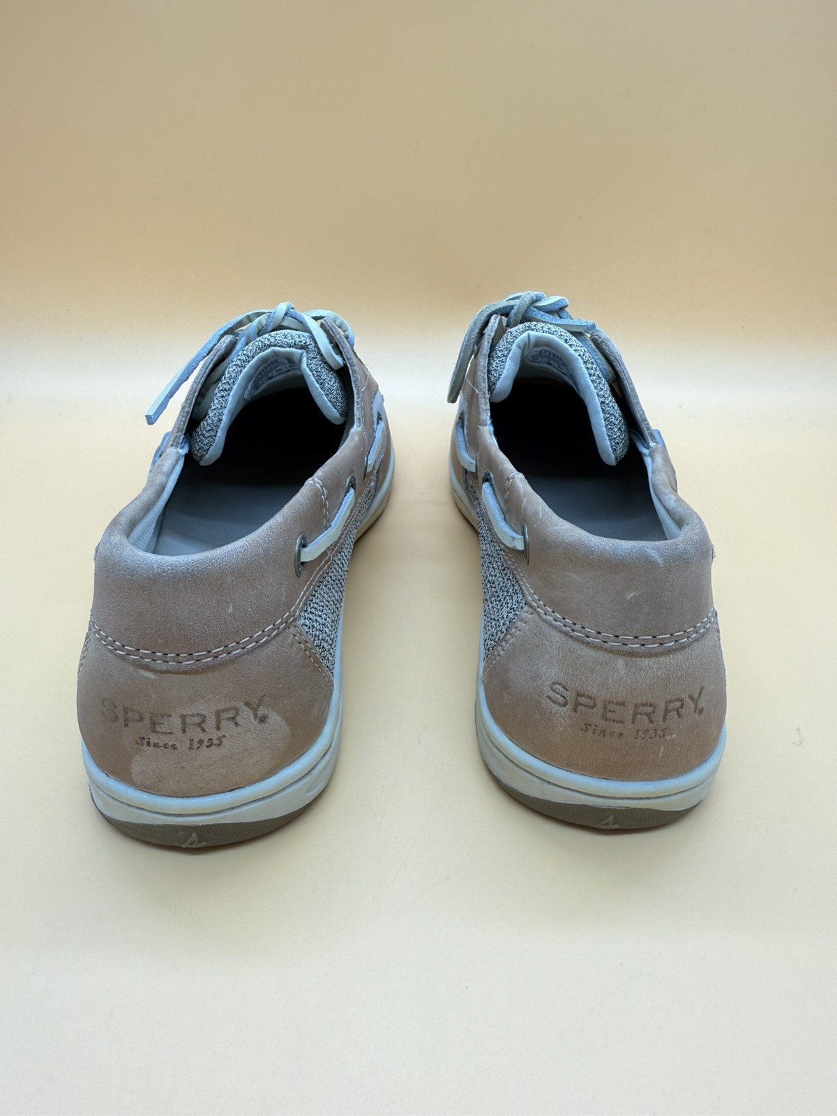 Sperry Women’s Koifish Linen Oats Boat Shoes – Tan – Size US 8.5 – STS95589