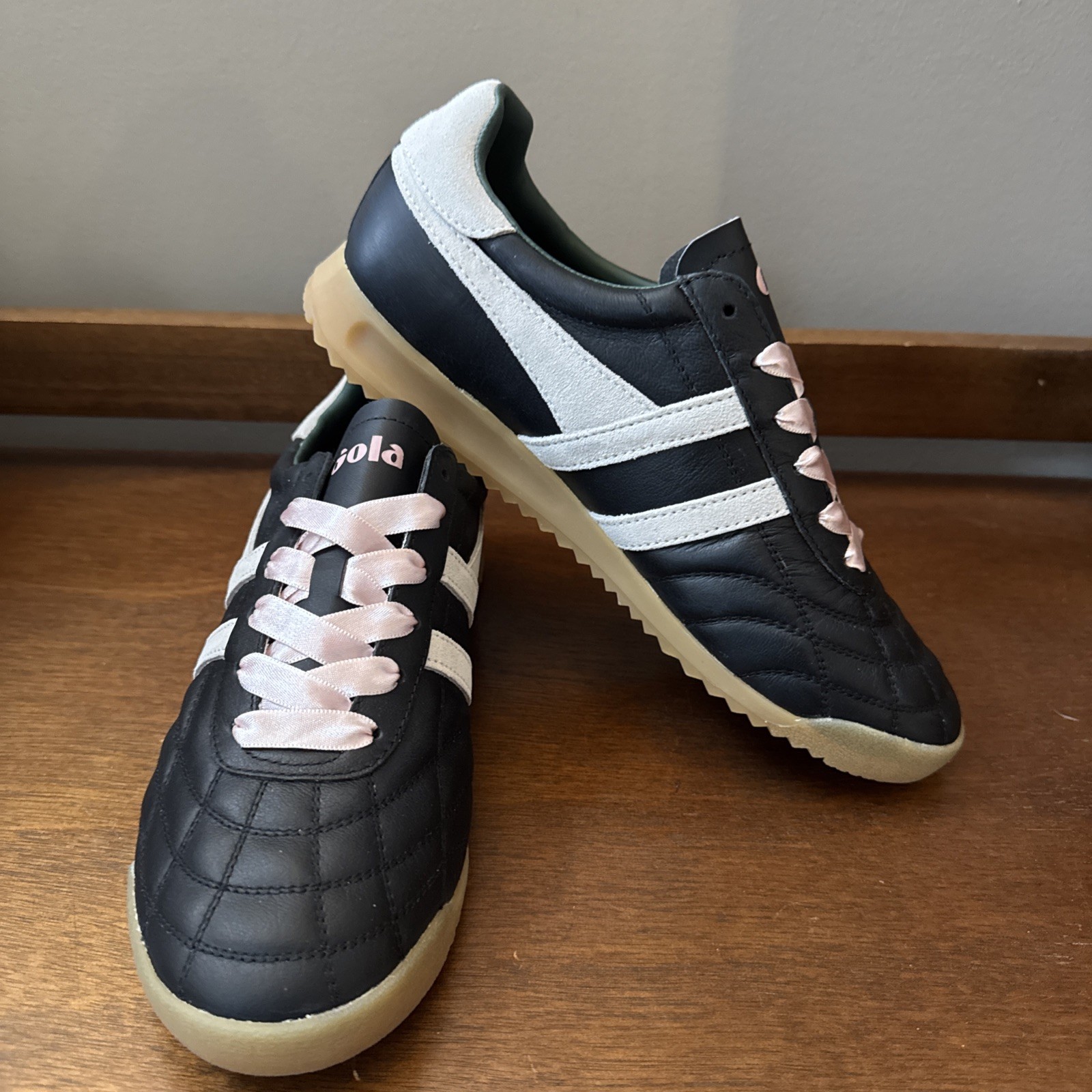 Gola x Anthopologie Stadium Quilted Sneakers Black/Pink/Green Women’s Sz 9.5 NIB