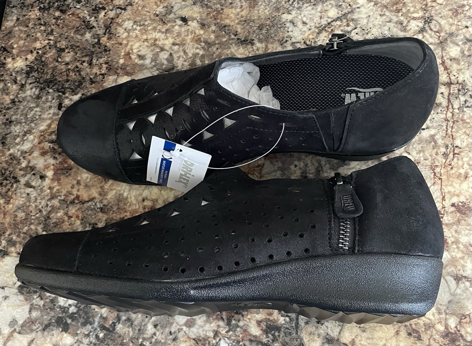 Drew Orthopedic Black Leather Shoes Size 10N New