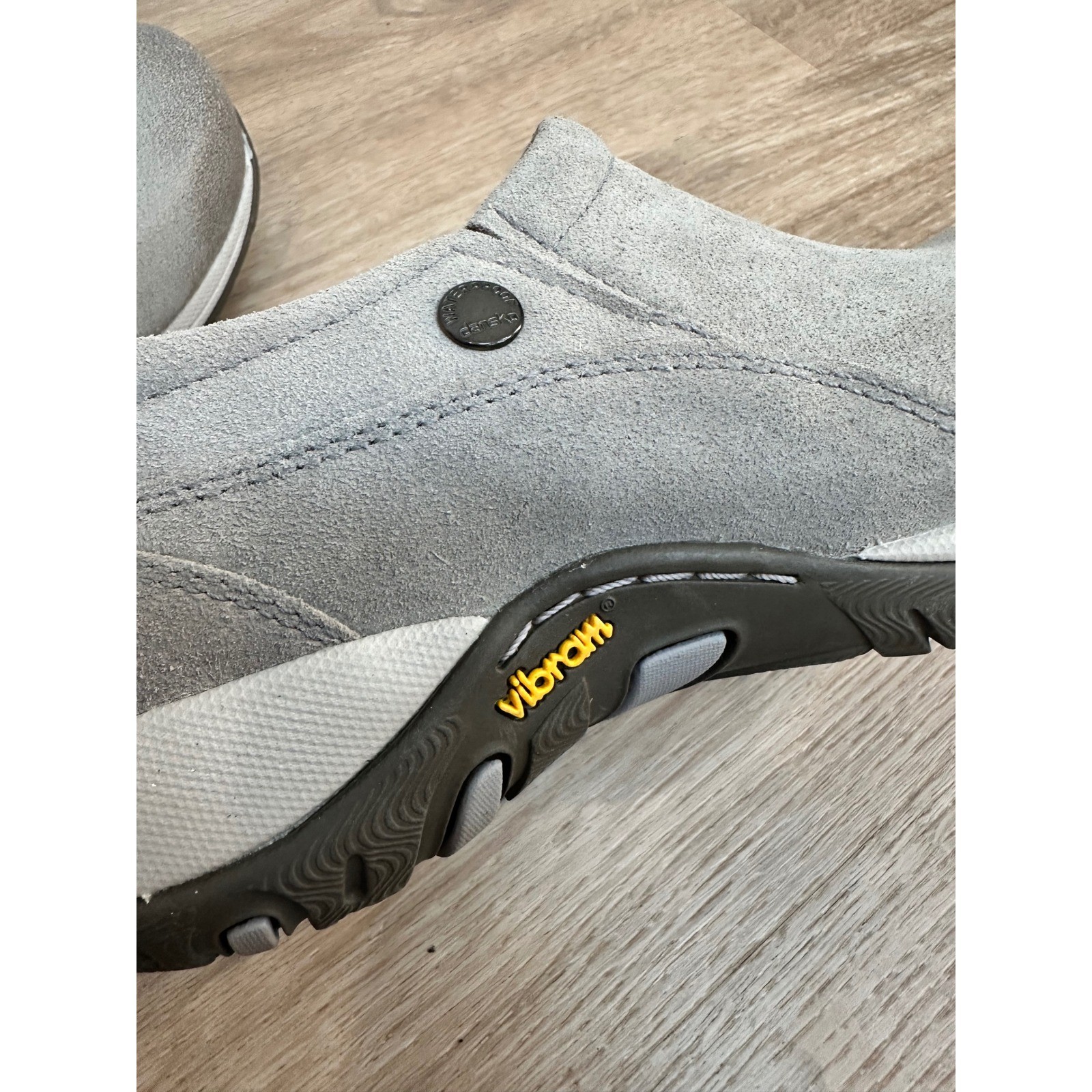 Dansko Patti Suede Slip On Shoes Women 37 Gray Vibram Waterproof Walking Clogs