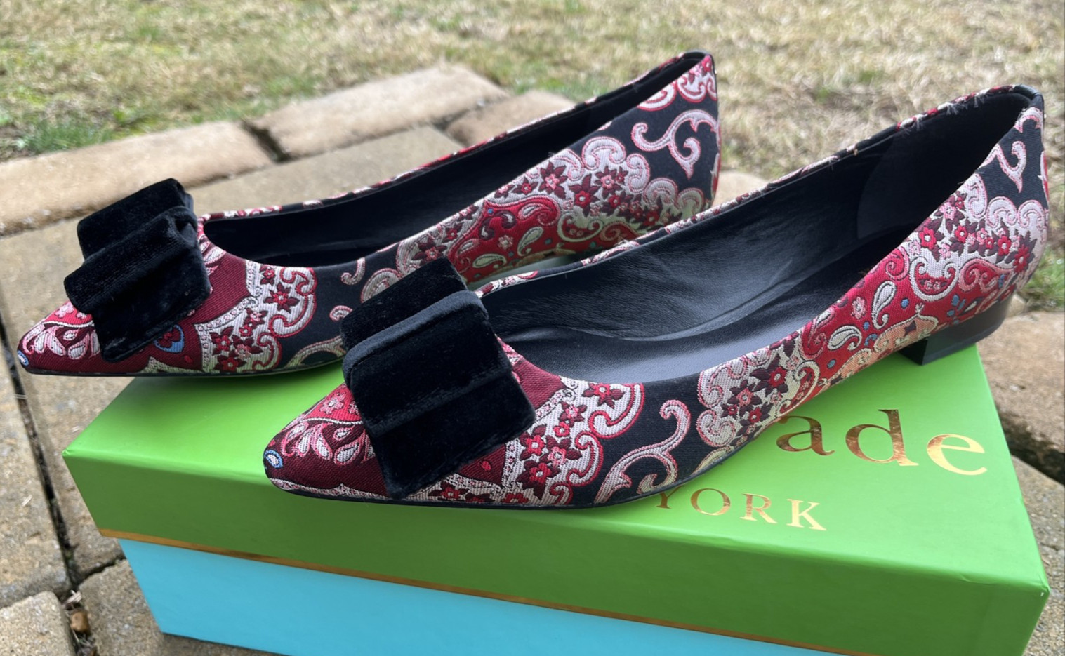 Kate Spade New York RUSSET MULTI Women’s Keana Flat Shoes, US 9M New W Box