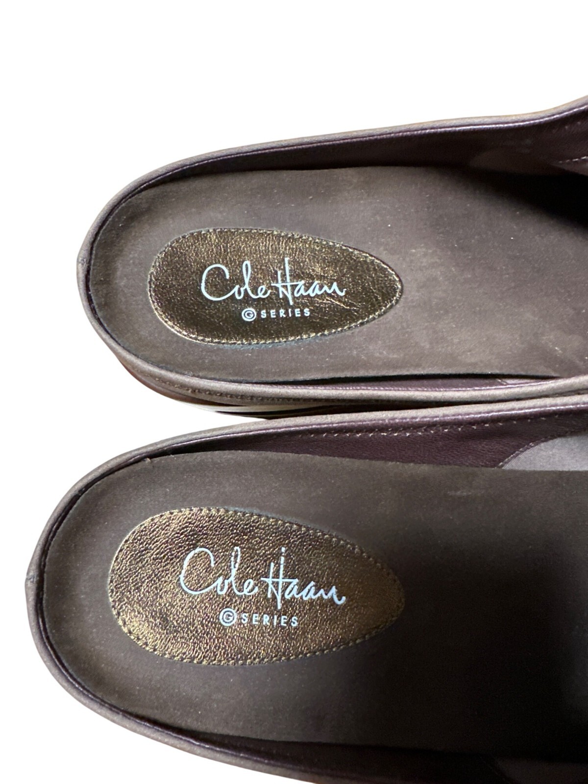 Cole Haan Air Bettie Womens Tan Mesh Slip-On Wedge Mules Size 9B
