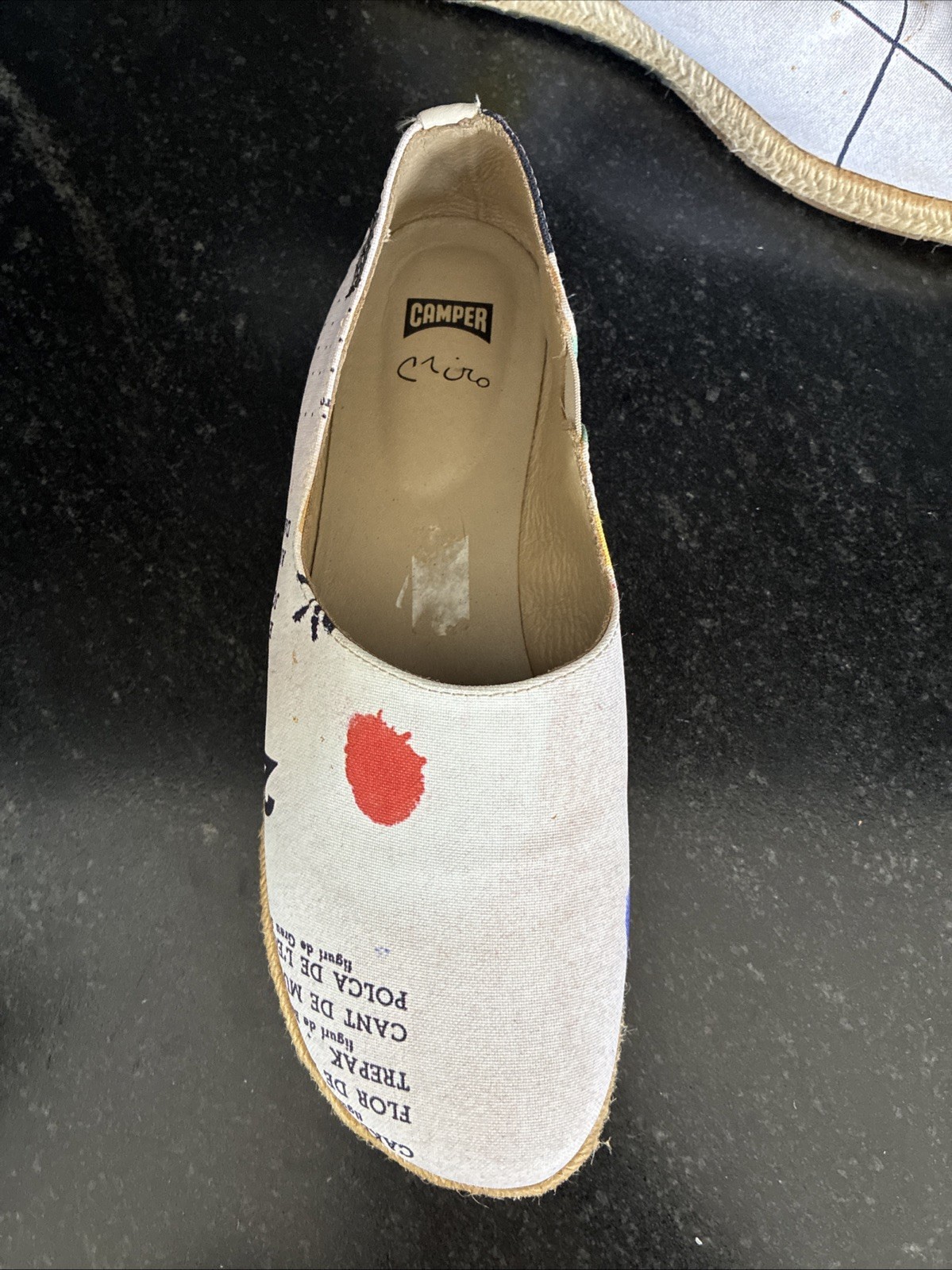 Camper Criro Abstract Espadrilles Slip Ons Womens EU 40 US 9/9.5 Run Small 8/8.5