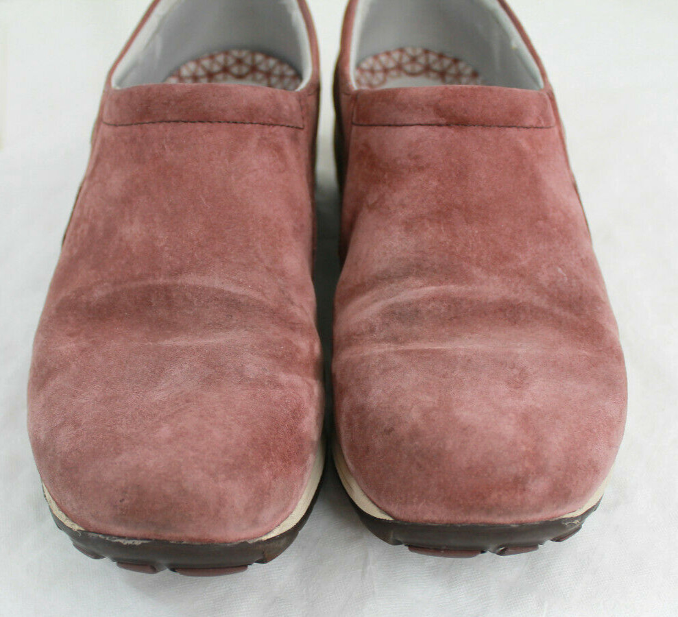 Dansko Womens Patti Clogs Slip on Shoes Mahogany Nubuck Leather Euro 40 9.5-10