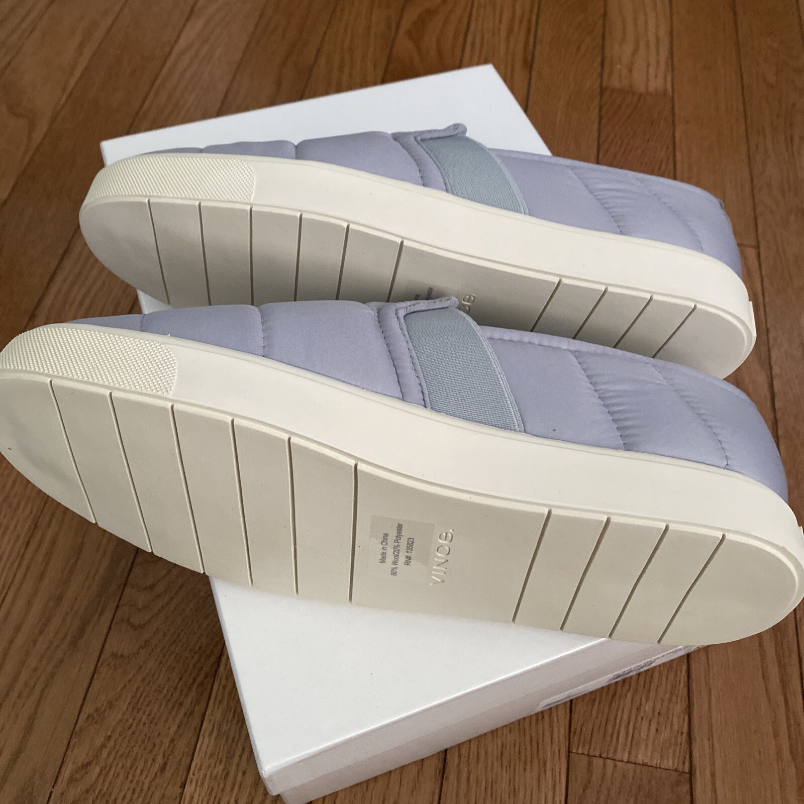 Vince Blair Quilted Slip On Shoe Slate Grey Women’s Size 9 US Quiet Luxury $200
