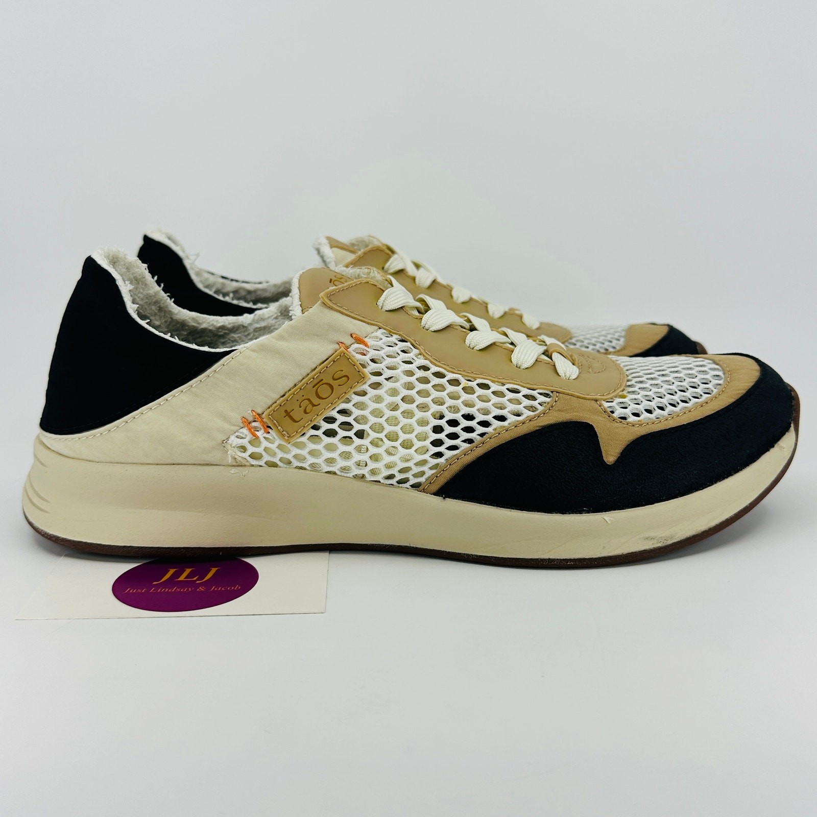 Taos Women’s Direction Drop Heel Comfort Sneakers Black/Taupe Multi Size 10
