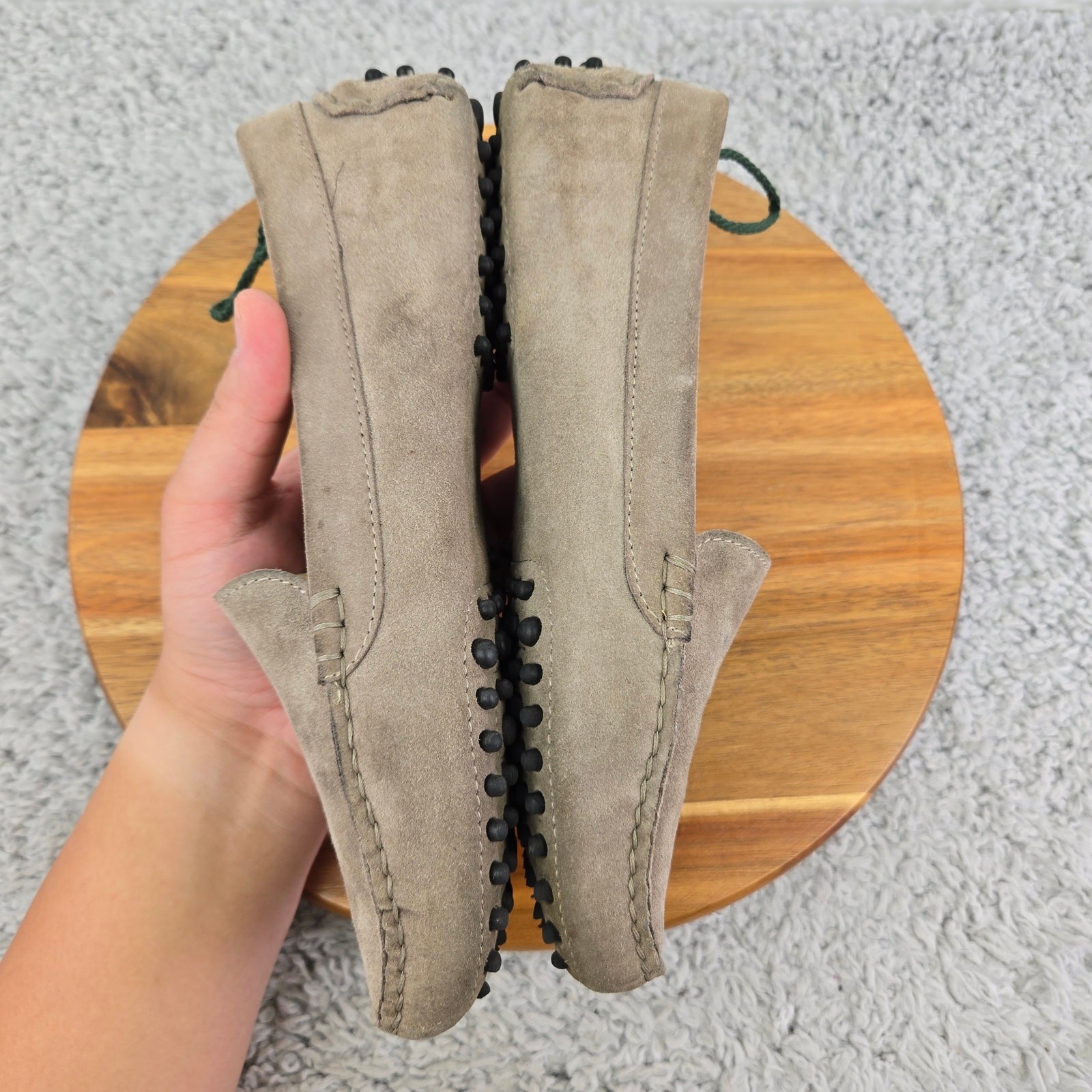 M. Gemi Womens 38 The Felize Gray Suede Slip On Casual Driving Moccasins Loafer