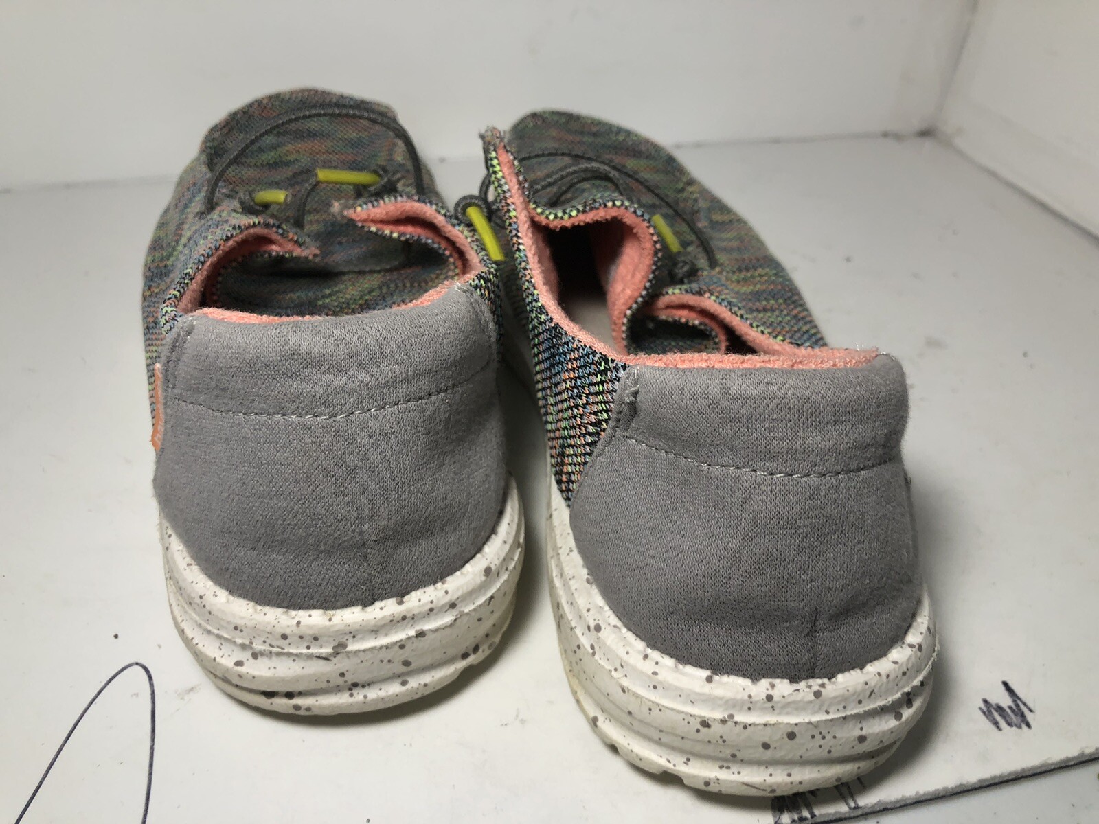 Hey Dude Shoes Womens Size 9 Wendy Sox Casual Moc Toe Sneakers Peacock Pink