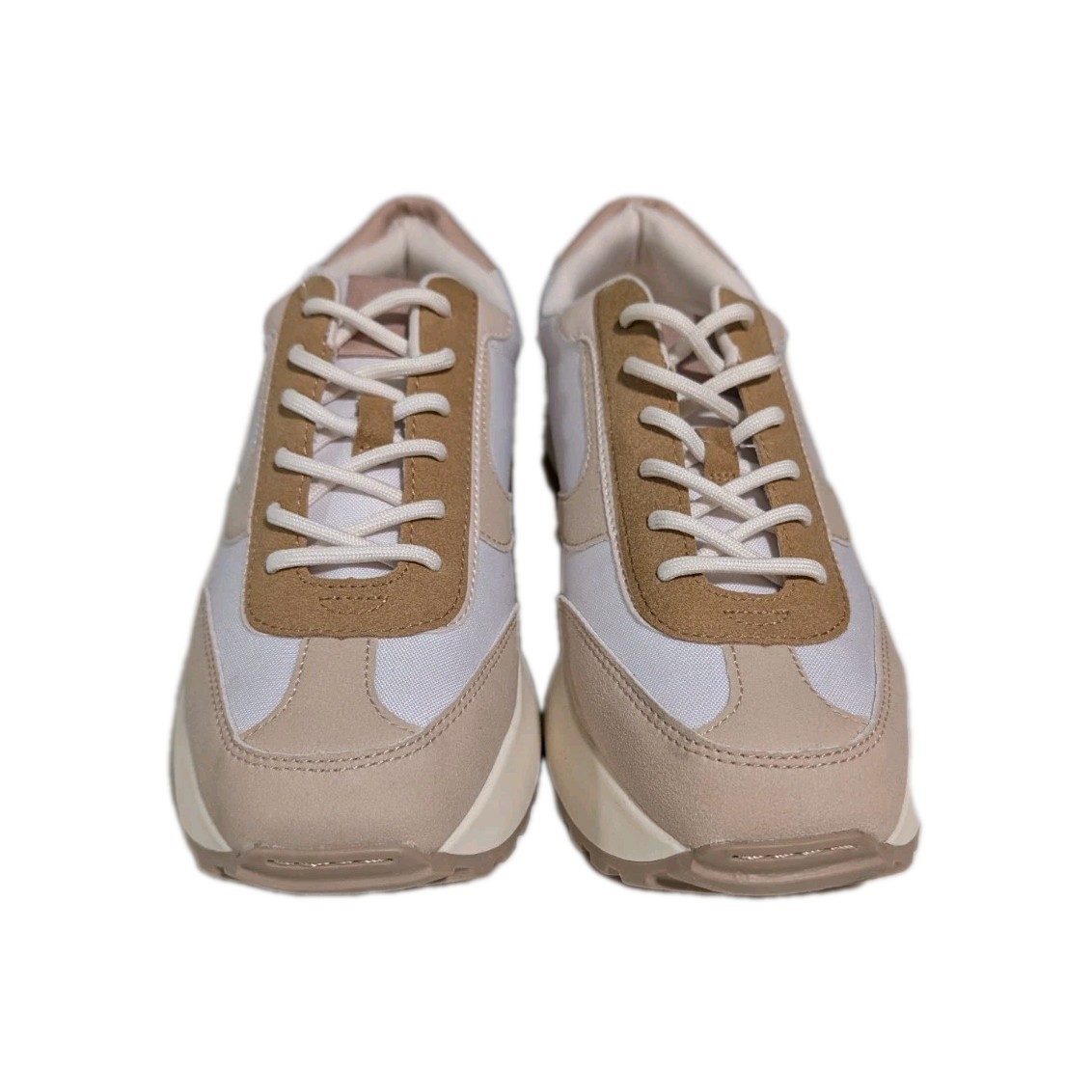 SM New York Woman`s 8.5 Carmen Natural Platform Sneaker Lace Up Shoes Casual NEW