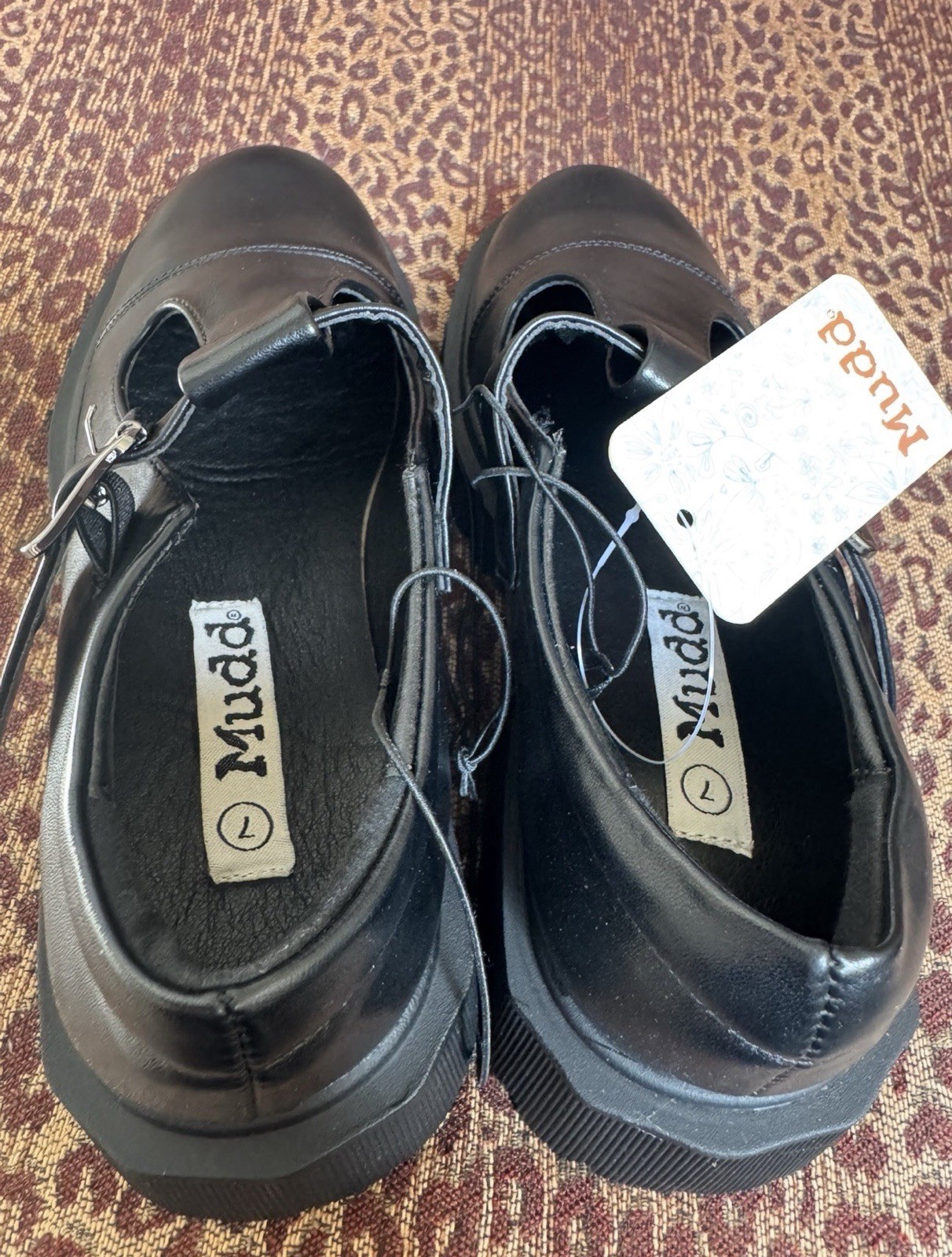 NWT Mudd Black Y2K Style Mary Jane Chunky Platform Sole Shoes Womens Size 7