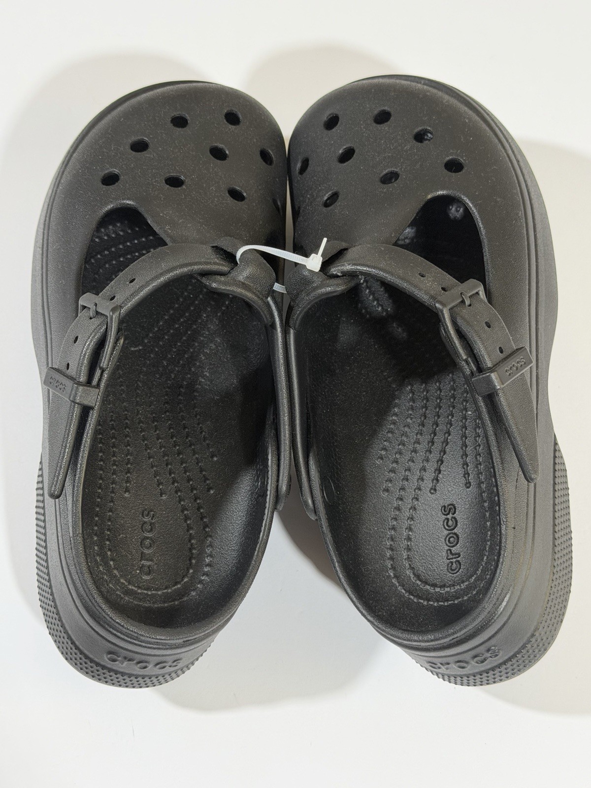 🐊 Crocs Classic Mary Jane Clog Black Womens 7 Adjustable Buckle New W/out Tags