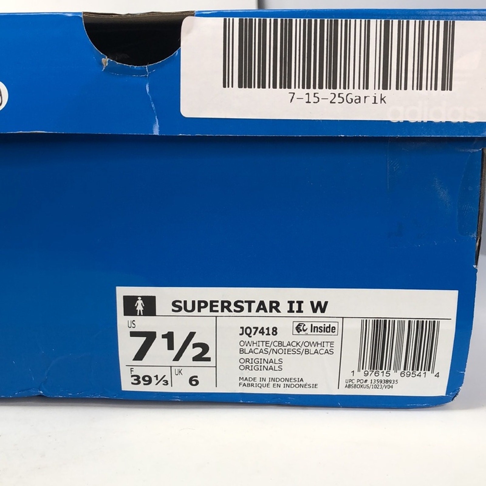 Adidas Women’s Superstar 2 II Pony Hair Off White JQ7418 Sneakers – Size 7.5