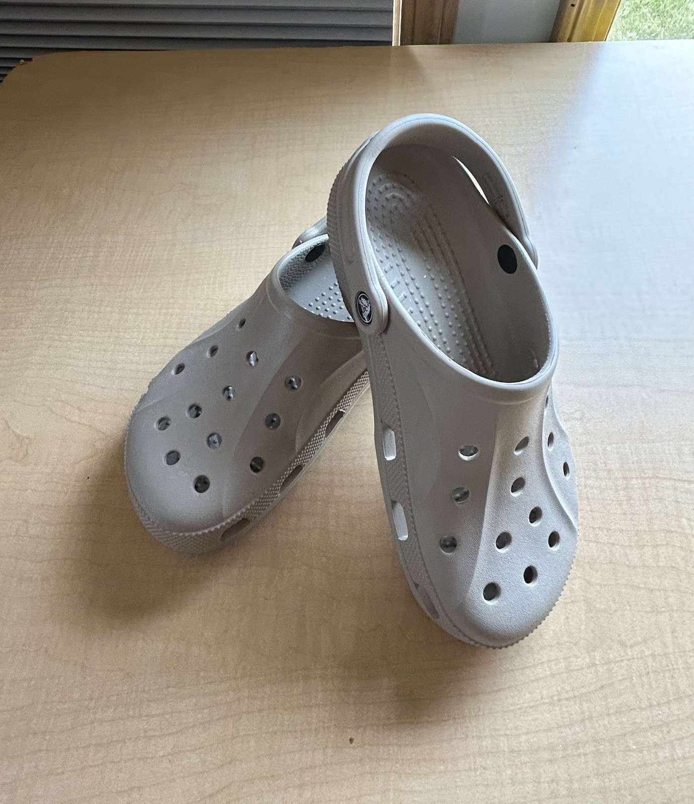 Crocs Baya Beige Unisex Clogs Lightweight Breathable Comfort Size W9 M7