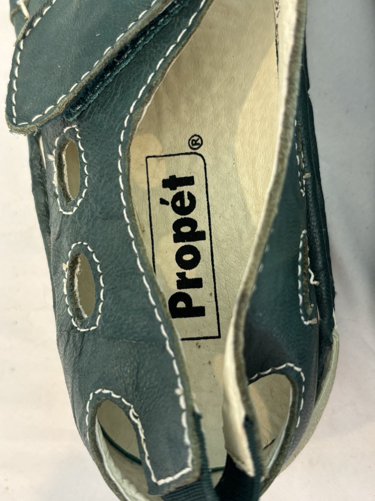 Propét Womens 7.5 Mary Jane Chickadee Green Ortholite Leather Suede Hook & Loop