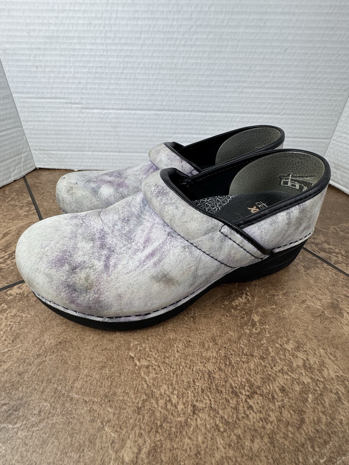 Dansko XP 2.0 Professional Work Clogs Slate Marbled Nubuck Leather Finish