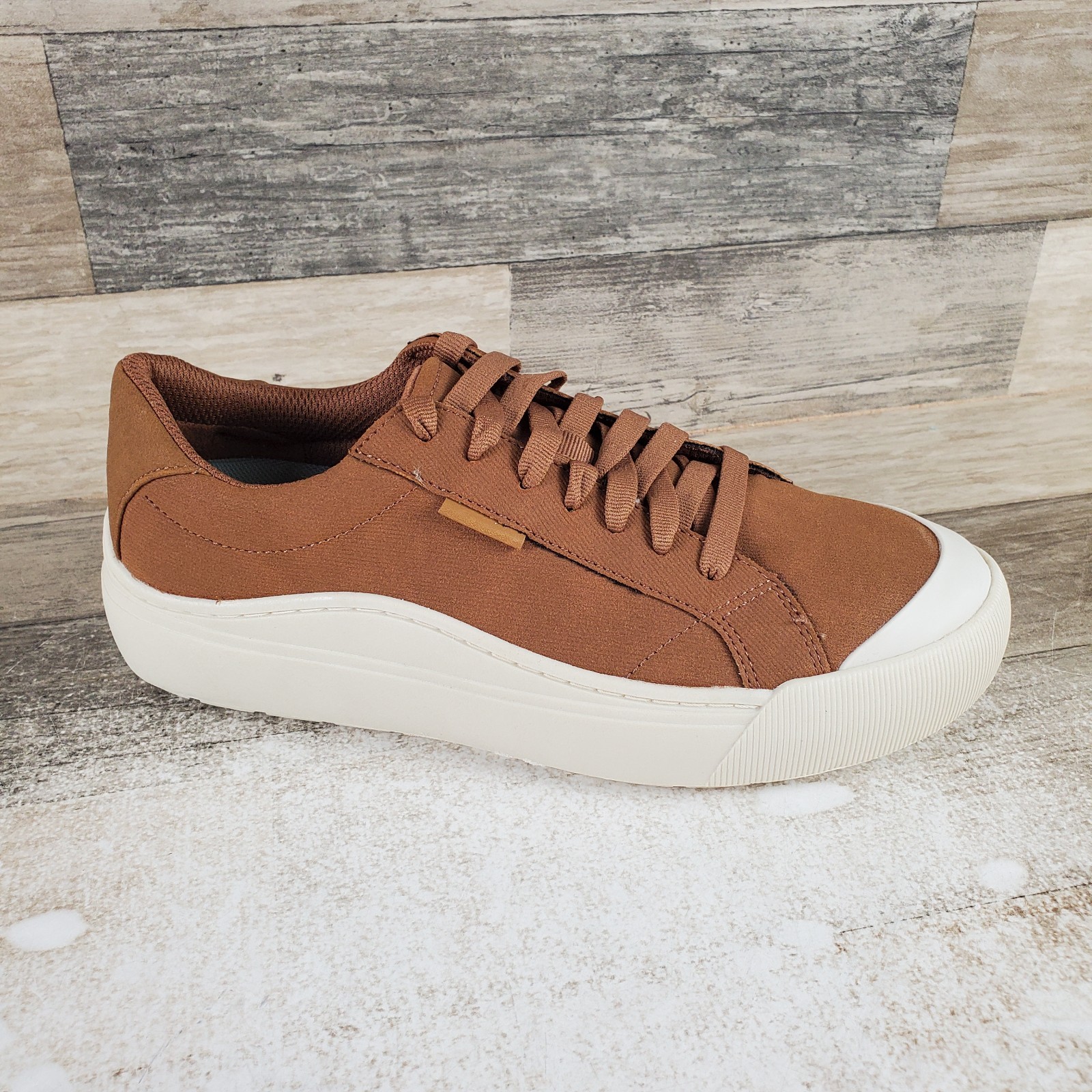 Dr Scholls Time Off Count Womens Oxford Shoes Sz 7.5 Honey Brown Sneakers