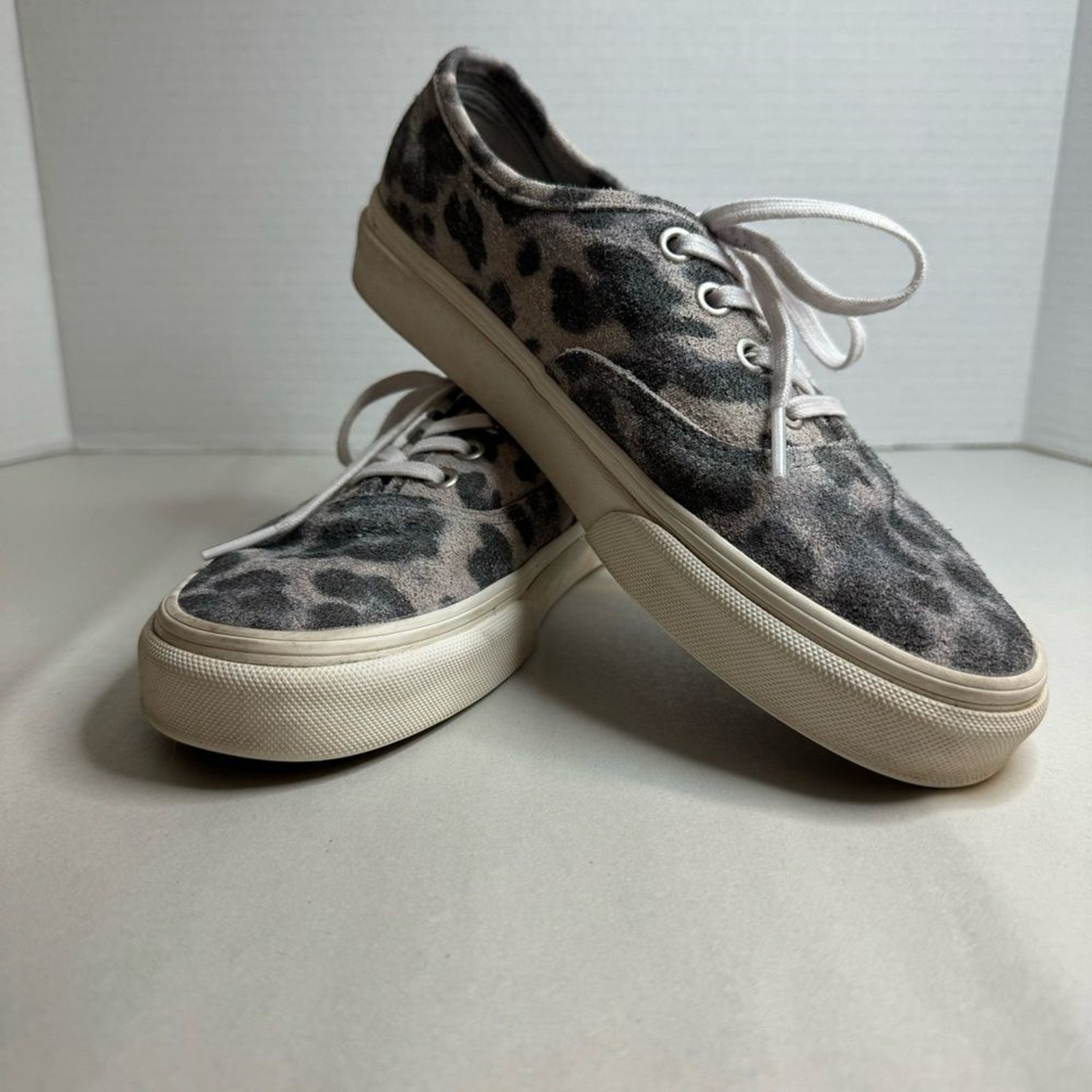 Vans Old Skool Hairy Suede Leopard/Marshmallow Sneakers Low-Top Shoes W/6.5 M/5