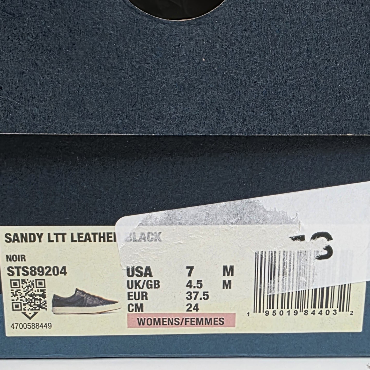 NEW Sperry Women’s Sandy LTT leather sneaker Black Size 7 M #909