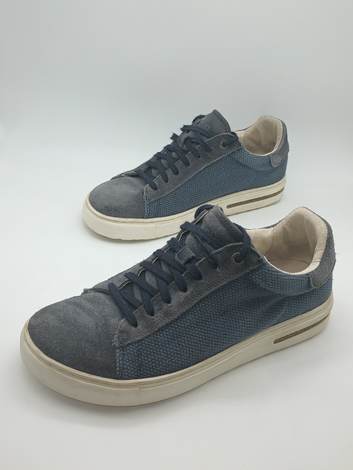 Birkenstock Bend Low Canvas Suede Sneakers W 9 M 7 EU 40 Blue READ
