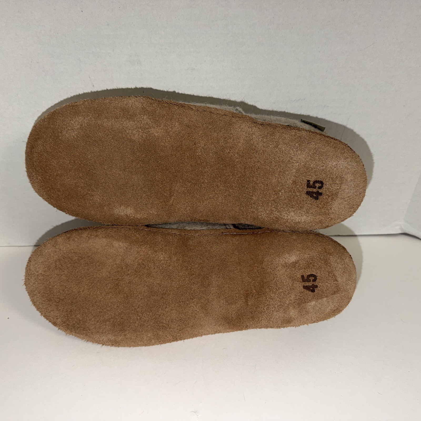 Kyrgies Tengries Slippers Eu 45 W 12.5 M 11-11.5 Felted Wool Gray House Shoes