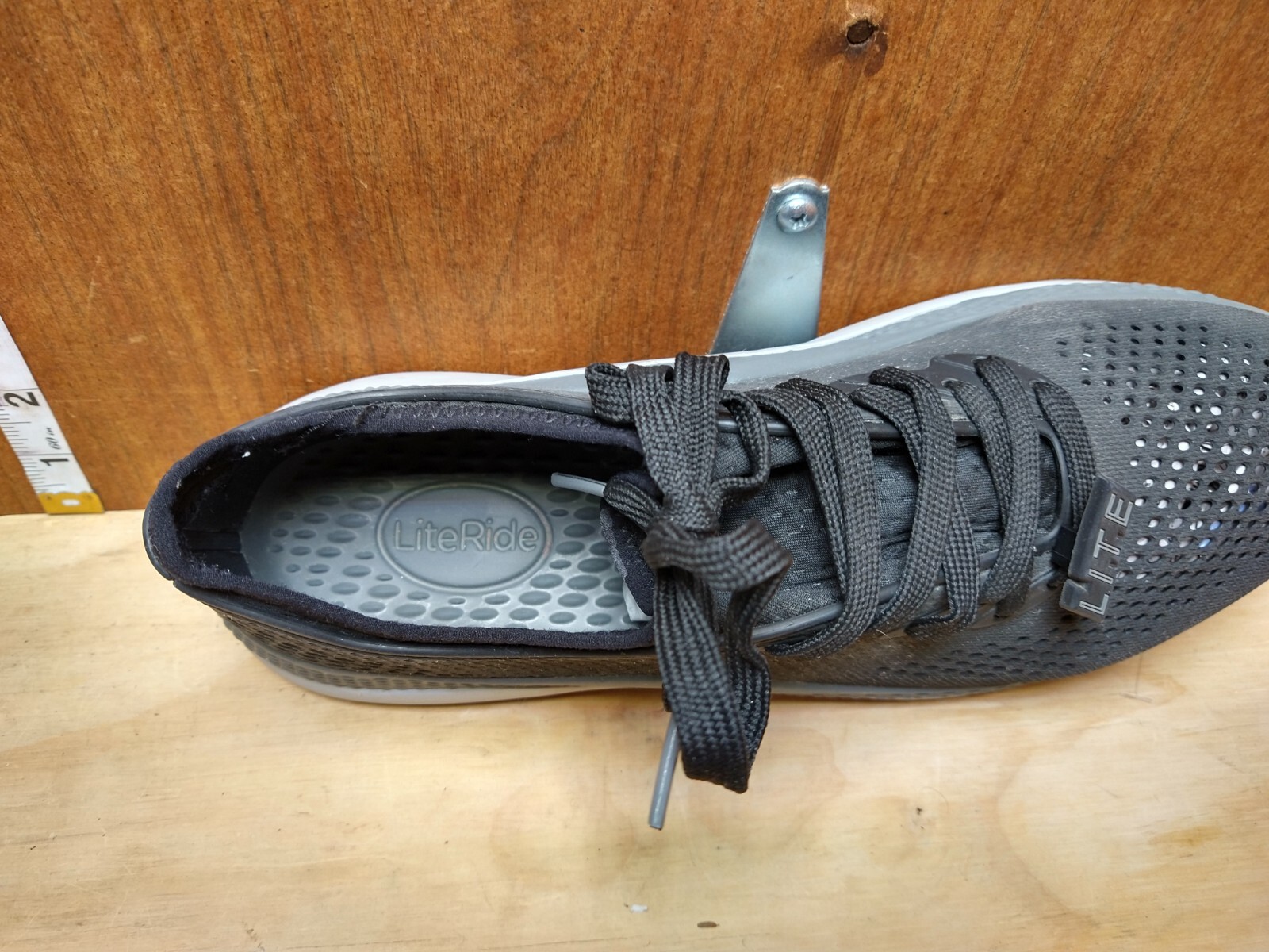 Crocs Womens Literide 360 Pacer Sneaker Black/Slate/Grey Sz 10 EUC