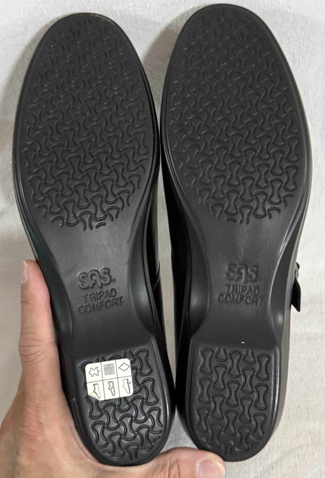 SAS Maria Women’s Black Leather Mary Jane Comfort Shoes Size 10 Tripad USA Made