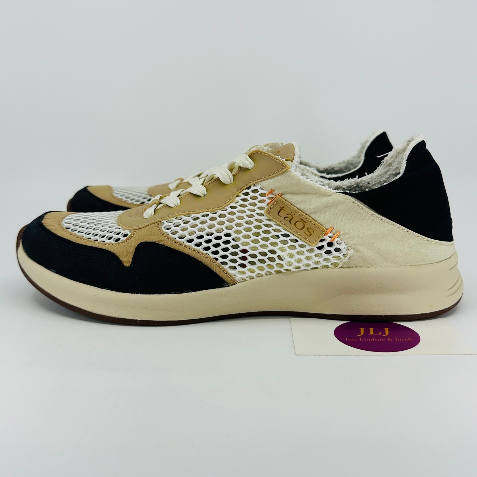 Taos Women’s Direction Drop Heel Comfort Sneakers Black/Taupe Multi Size 10