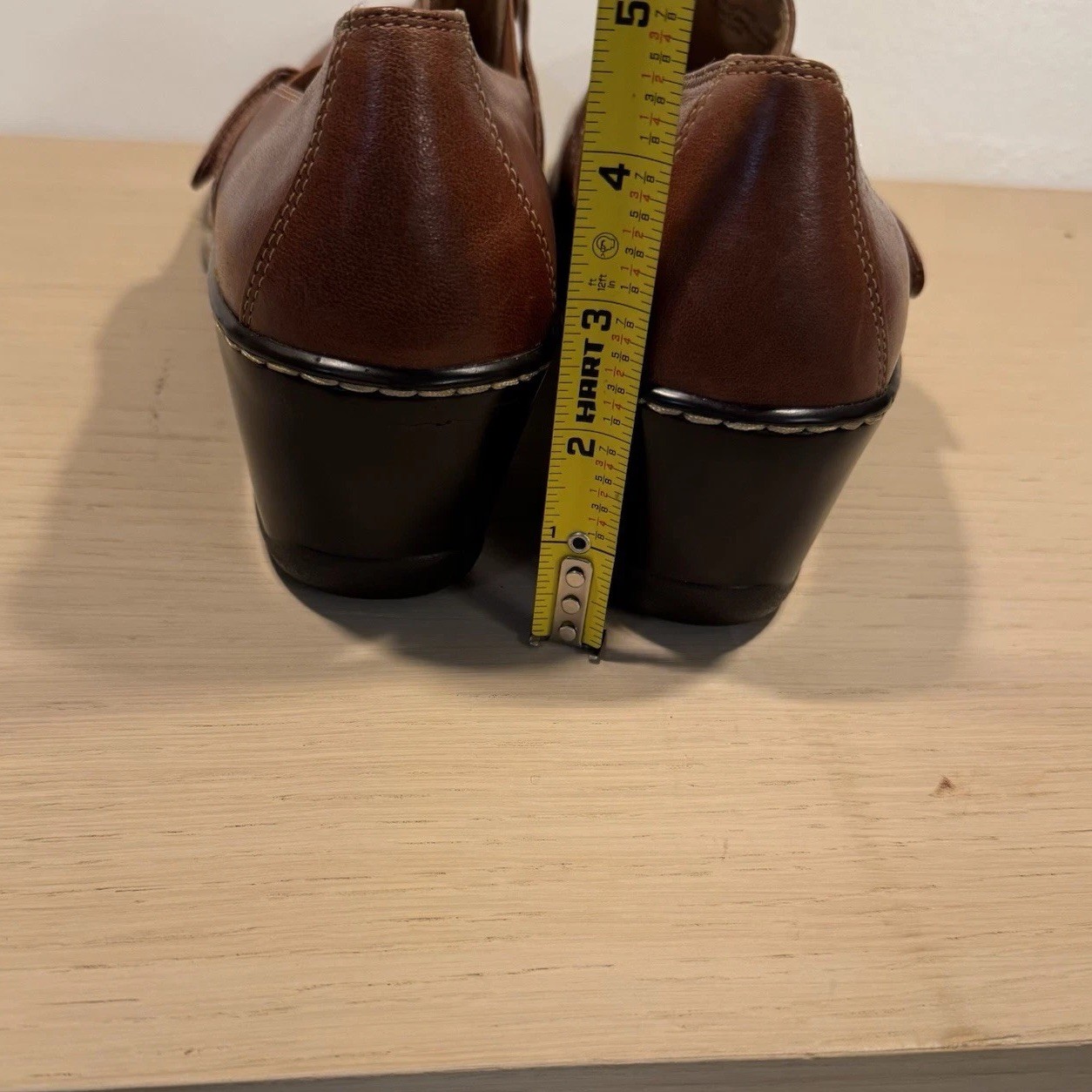 Softspots Story Women’s 12M Brown COGNAC Leather Mary Jane CLOG Comfort 12 M