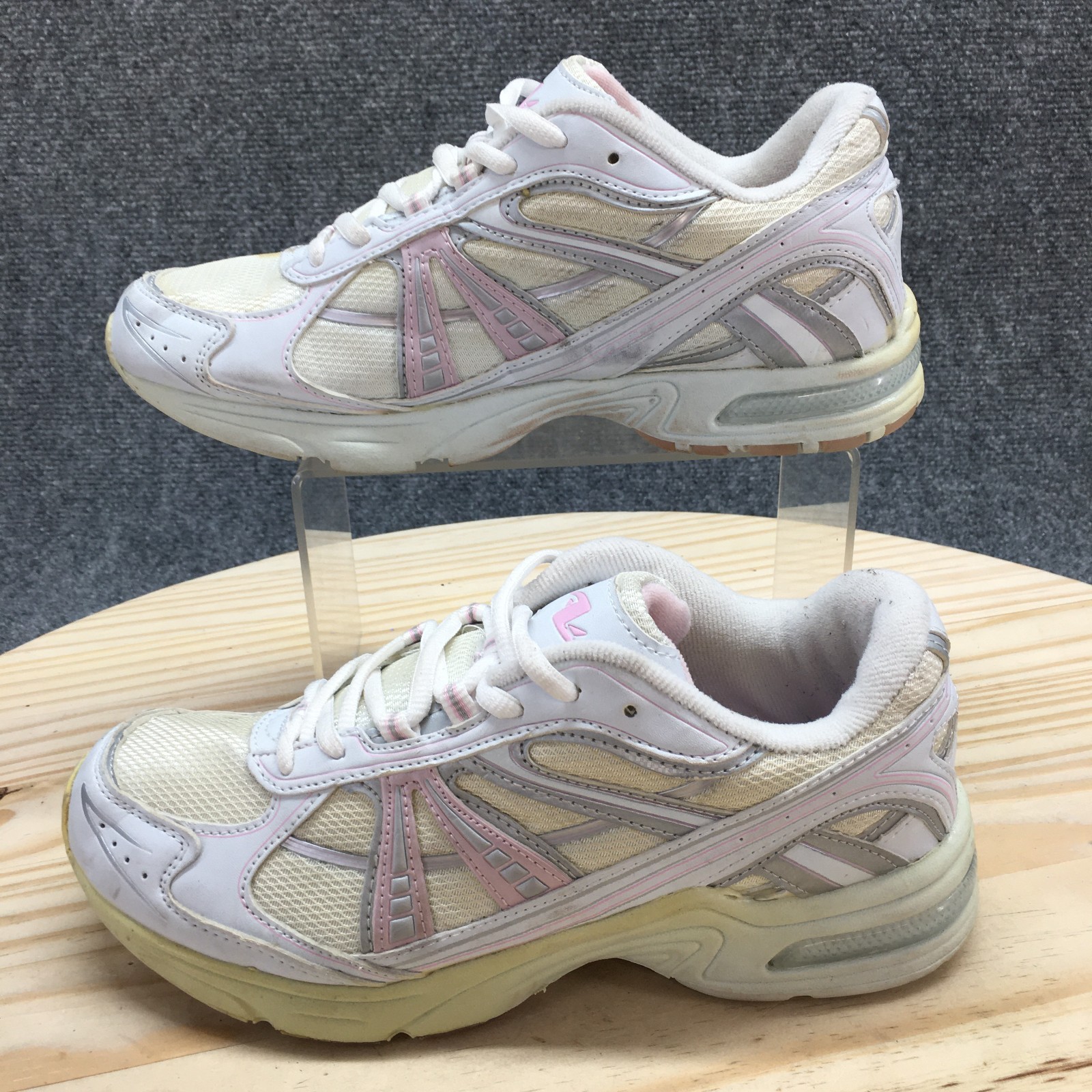 Athletic Works Shoes Womens 7 Anita 2 Sneakers White Pink Lace Up Sport 25266585