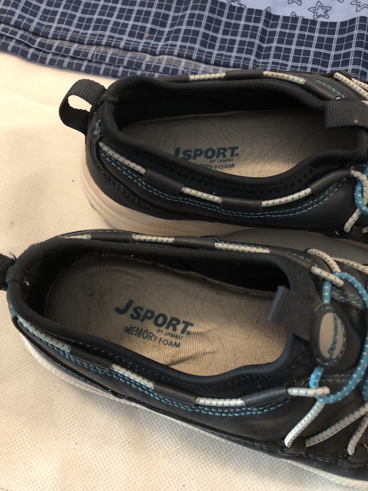 jsport by jambu pull on memory foam athletic shoes size 7.5