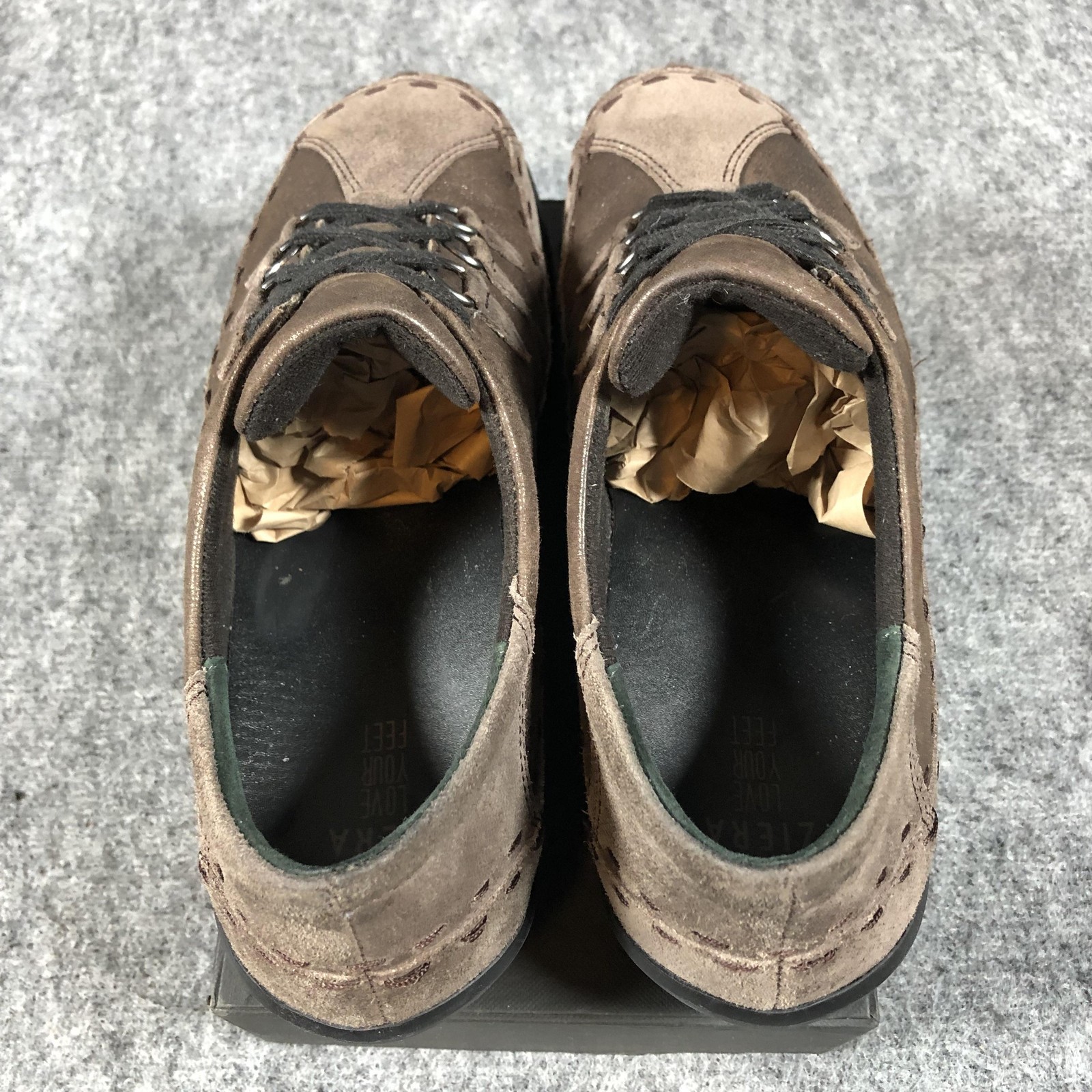 Ziera Womens 10.5 Brown Suede Lace Up Comfort Walking Casual Sneakers