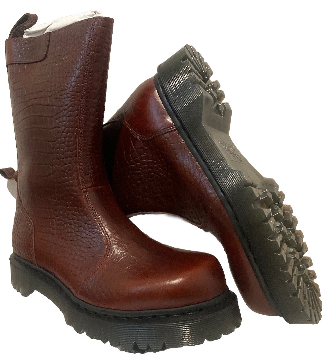 Dr. Martens Leather Rejena Size US 10L – Pull on on Boots Croc Print