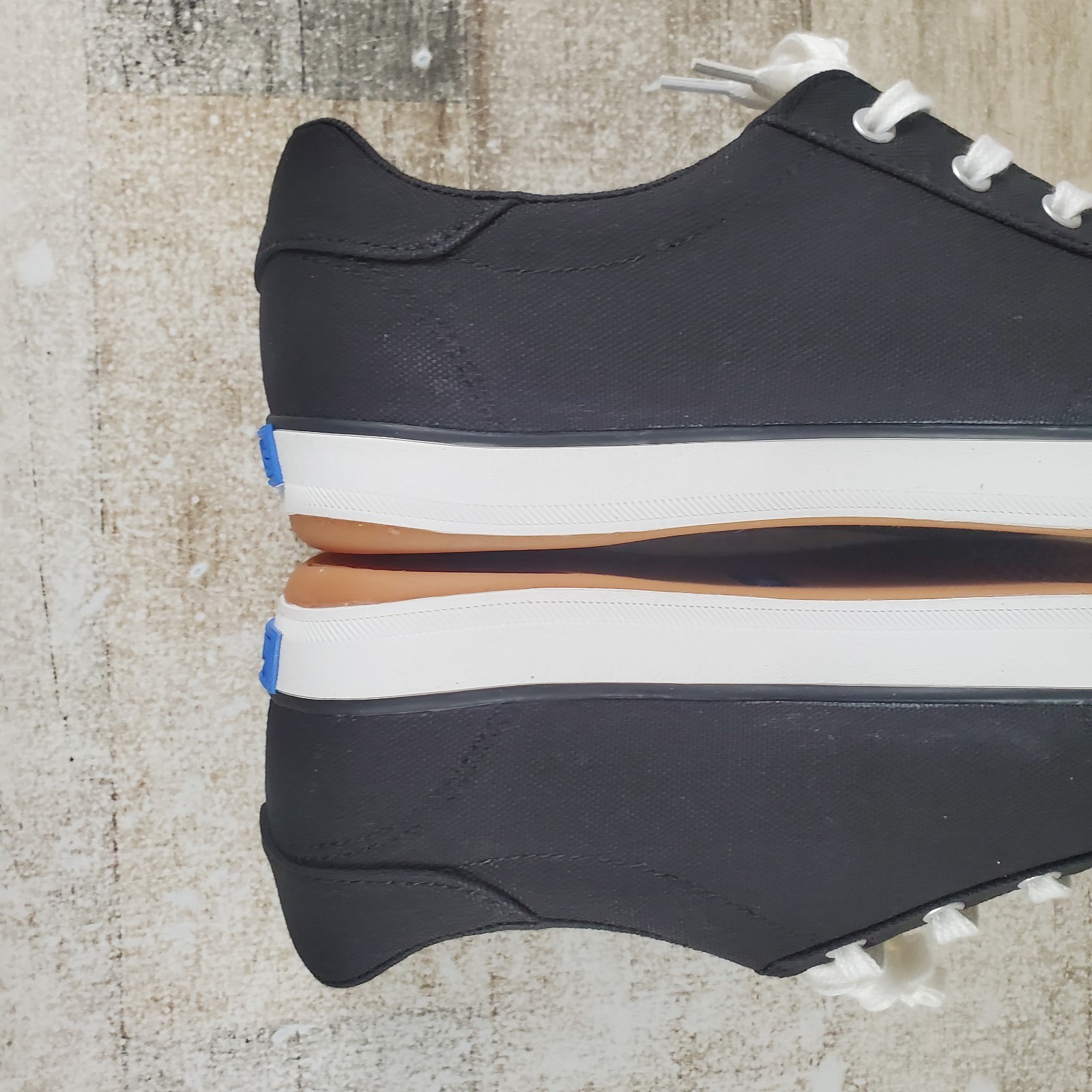 Keds Center III Womens Shoes Sz 8.5 Wide Athletic Black Canvas Lace Up Sneakers