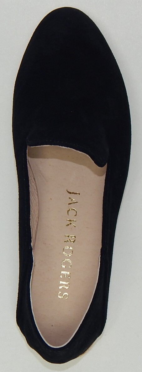 Jack Rogers Audrey Size US 5 M Women’s Suede Flat Espadrille Slip-On Shoes Black