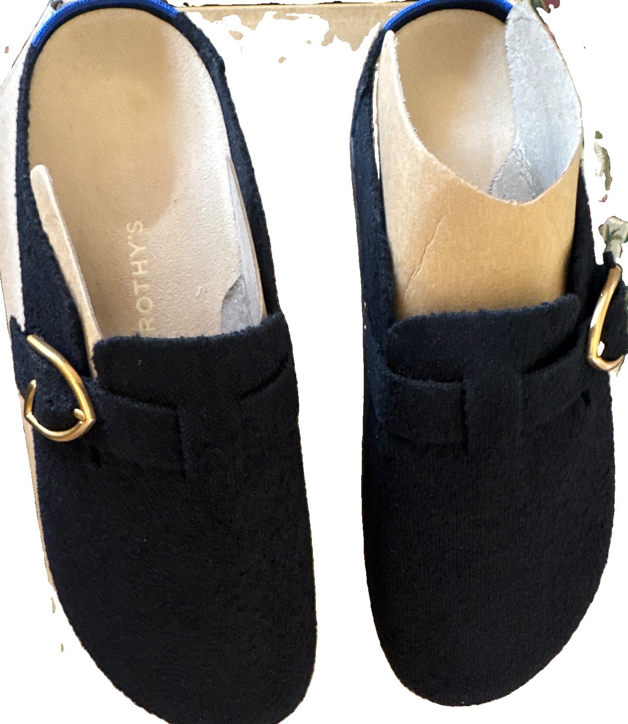 Rothy’s The Buckle Clog Women’s Black Bouclé Buckle Slip-On US 13 EU 43