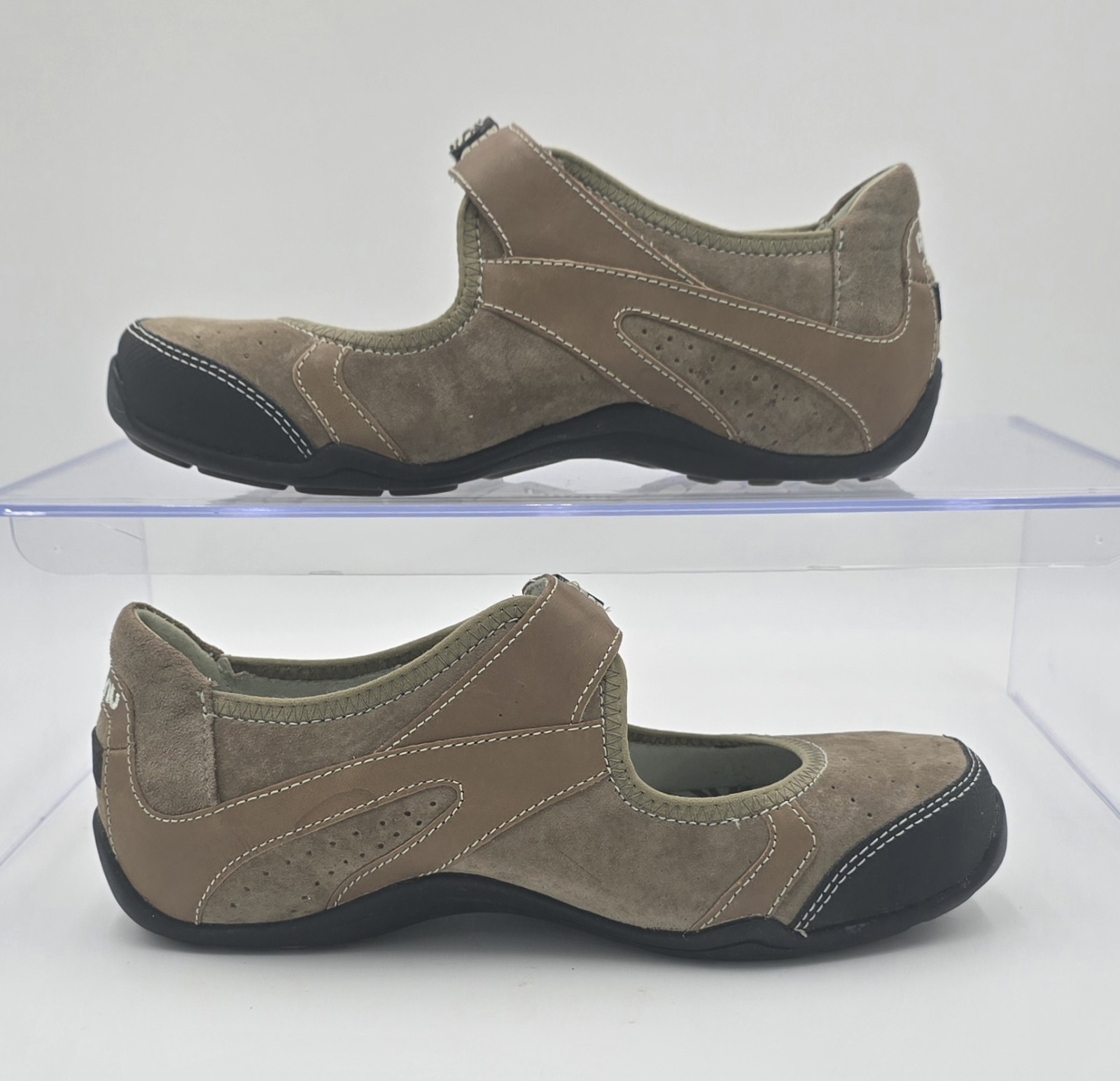AHNU Benicia Mary Jane Outdoor Brown/Tan Flats Light Hiking Women’s Size 6.5
