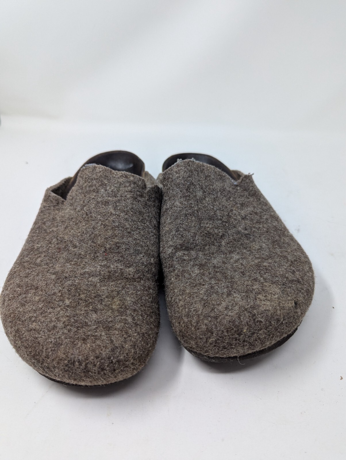 Birkenstock Amsterdam Brown Clogs Felt Mule Slip Ons EU 43