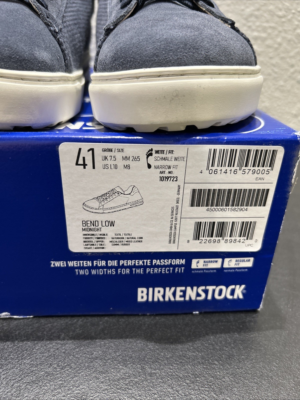 Birkenstock Bend Low Midnight EU 41 US W10 M8