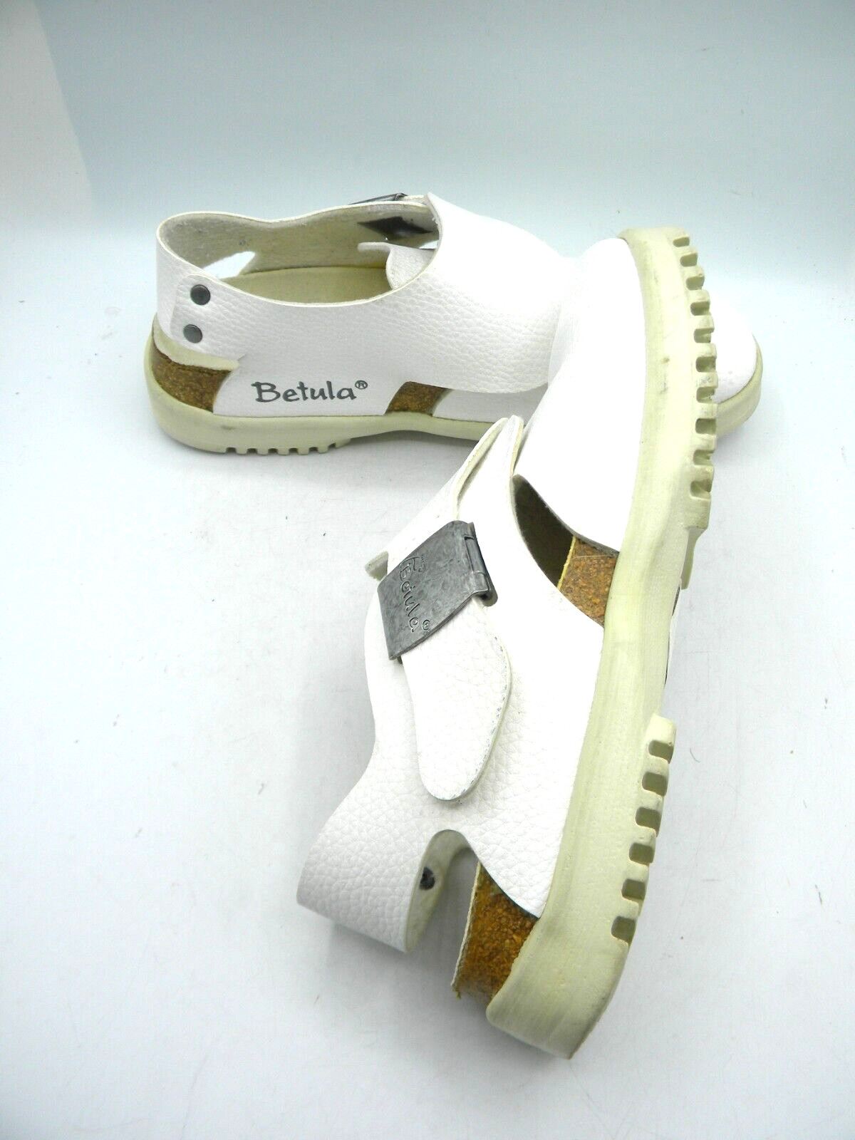 Birkenstock Betula White Monk Strap Slingback Clogs Size EU 37 US 6 Narrow