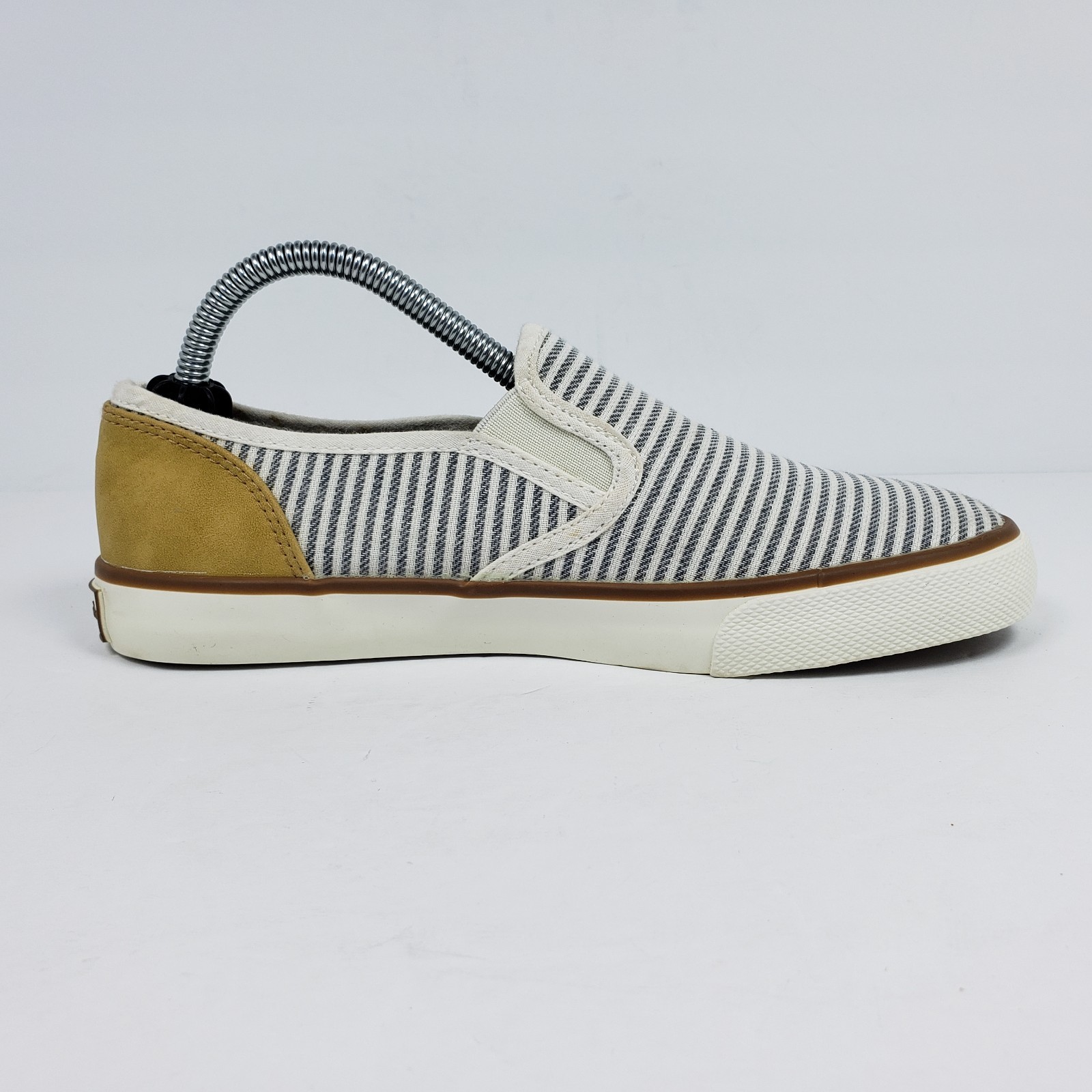 Tommy Bahama Womens Size 6 Blue White Striped Sailor Slip On Loafer Shoes