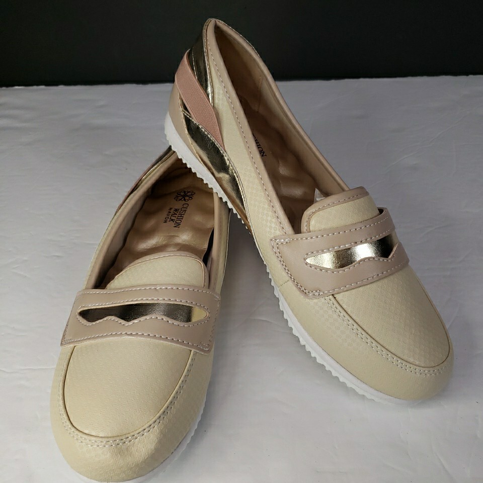 Avon Venus Cushion Walk Metallic Loafer Womens 7 Shoes New