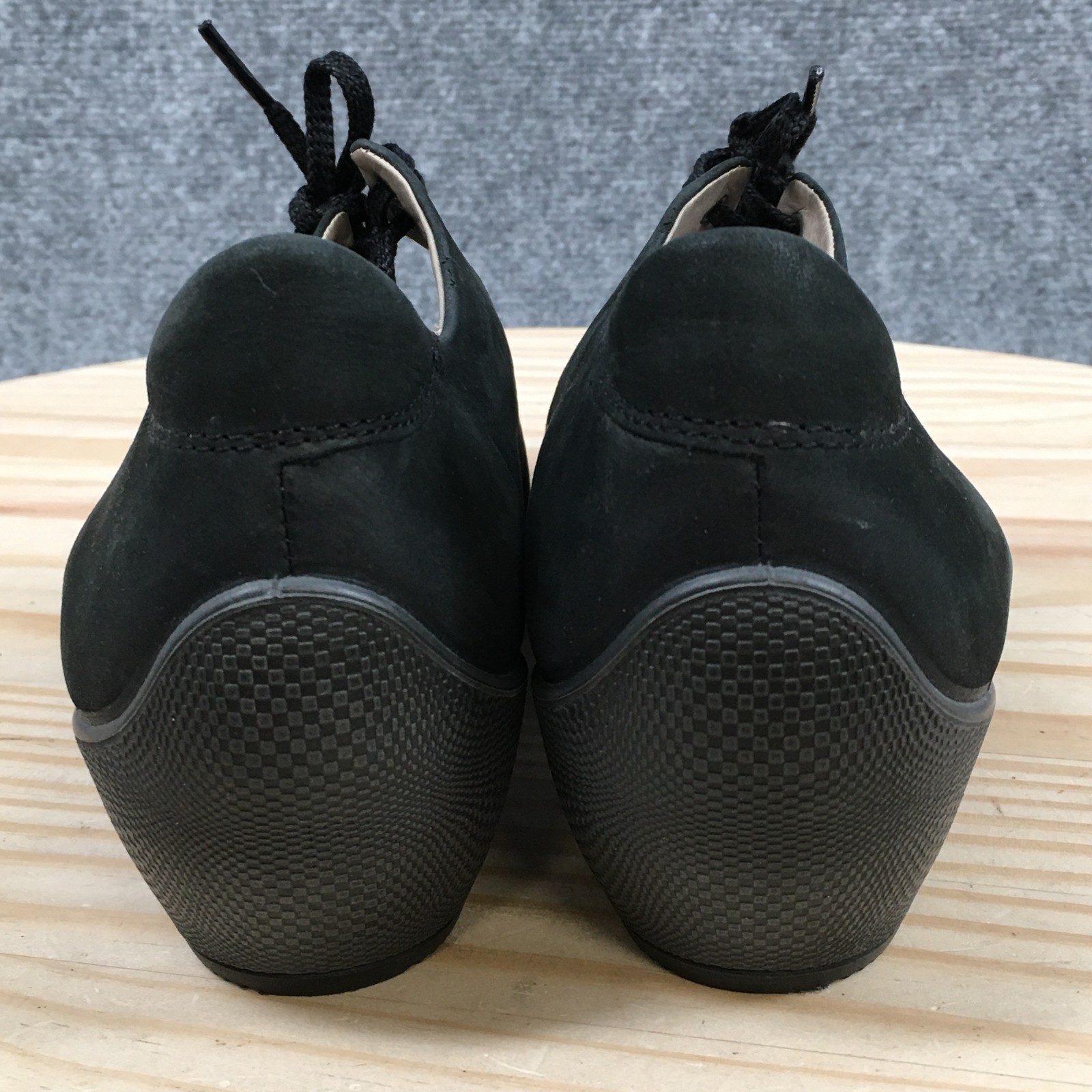 ECCO Sculptured Mary Jane Pumps Womens 40 Hook & Loop Casual Heels Leather Black