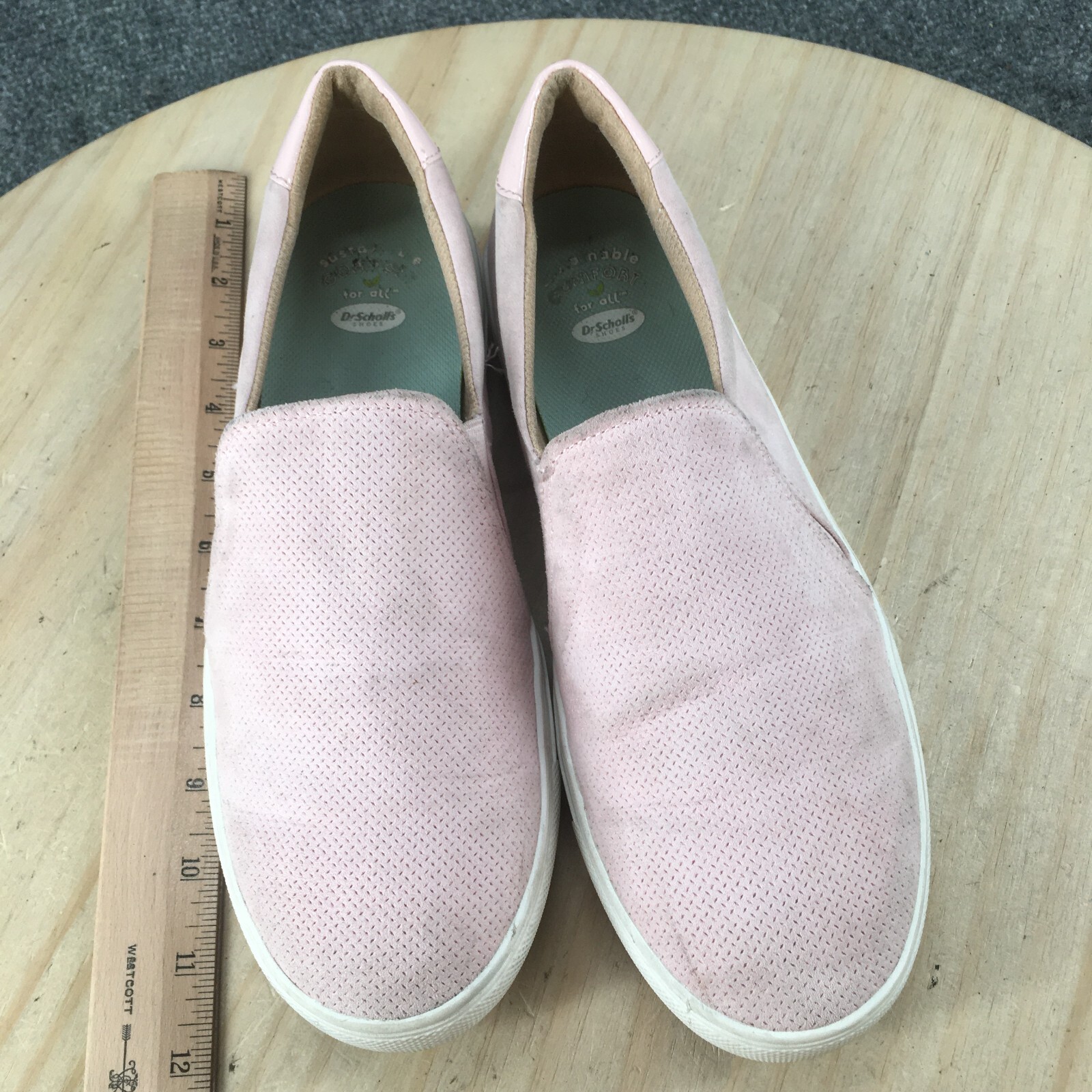 Dr Scholls Shoes Womens 9 M Nova Slip On Casual Sneaker Pink Fabric Round Toe