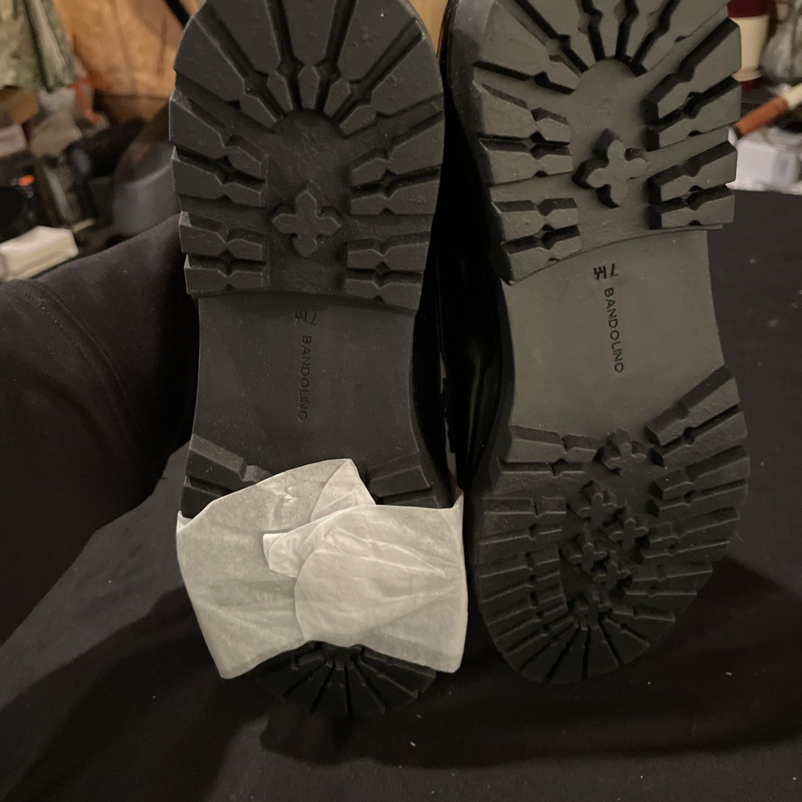 Bandolino Florida Lug Loafer in Black Peacock Brand NEW Women’s Sz 7 M